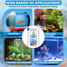 Load image into Gallery viewer, 11 in 1 Aquarium Test Strips - Fish Tank Water Testing Kit with Ammonia Test Strips for Fish Tank (150 Strips) &amp; eBook | Includes 50 Ammonia Strips, Thermometer, &amp; Test Kit for Ponds &amp; All Fish Tanks
