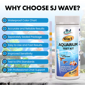 11 in 1 Aquarium Test Strips - Fish Tank Water Testing Kit with Ammonia Test Strips for Fish Tank (150 Strips) & eBook | Includes 50 Ammonia Strips, Thermometer, & Test Kit for Ponds & All Fish Tanks